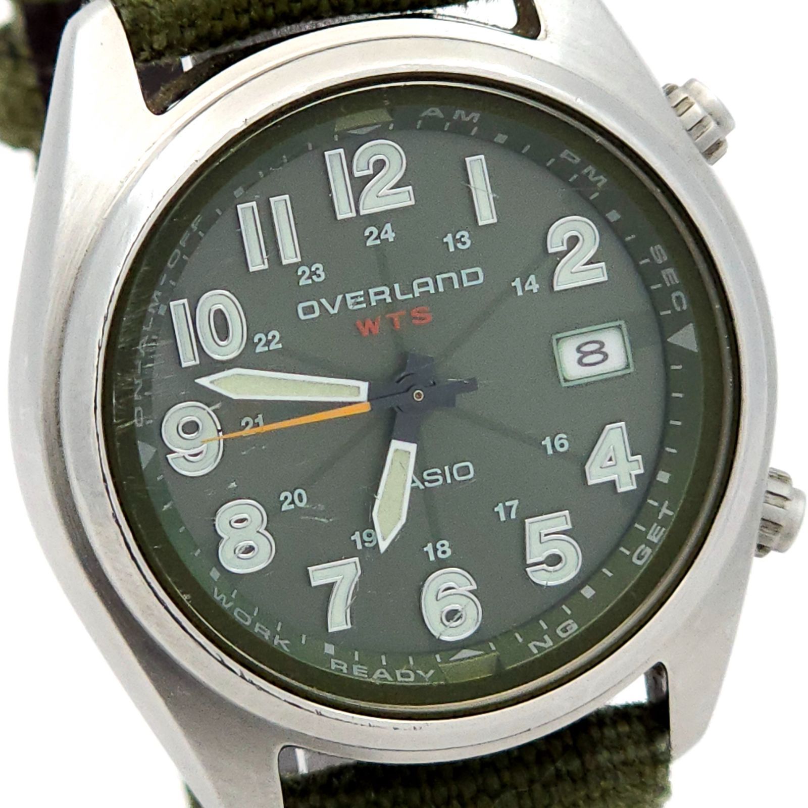CASIO カシオ オーバーランド OVW-100BJ ソーラー電波 動作品 緑