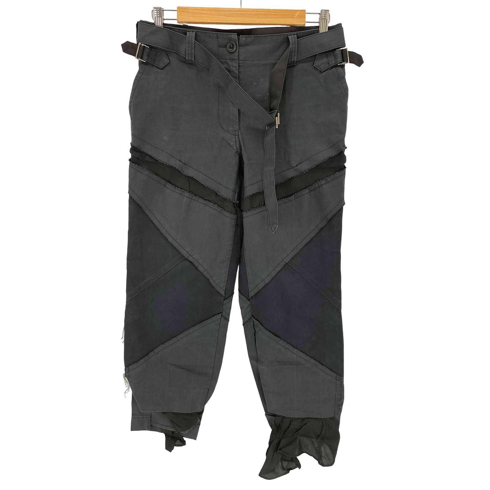サカイ Sacai グレンチェック 切替 クロップドパンツ メンズ 2