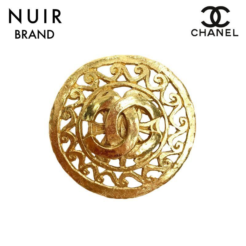 美品 CHANEL シャネル ヴィンテージ ココマーク 丸型 ラウンド ブローチ 美品 CHANEL シャネル ヴィンテージ ココマーク 丸型 ラウンド