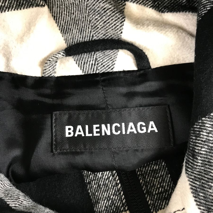 バレンシアガ BALENCIAGA フーディー チェック 602022 TGP06 ブラック