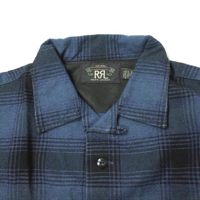 RRL ダブルアールエル WOOL BLEND CAMP SHIRTS - OMBRE PLAID
