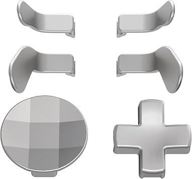【在庫処分】eXtremeRate xbox elite V1/V2コントローラーに対応用6 in 1交換用磁性ステンレス鋼方向キー、xbox elite対応u0026elite series 2に対応用方向キー背面ボタン【銀色】