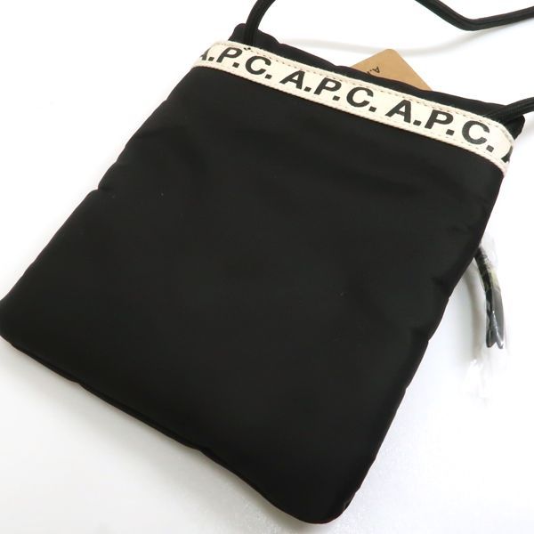 A.P.C. ネックポーチ PAACL-H63390 ポシェット ショルダーバッグ ナイロン 黒 サコッシュ 新品未使用 アーペーセー  ◆送料込◆質屋-10153