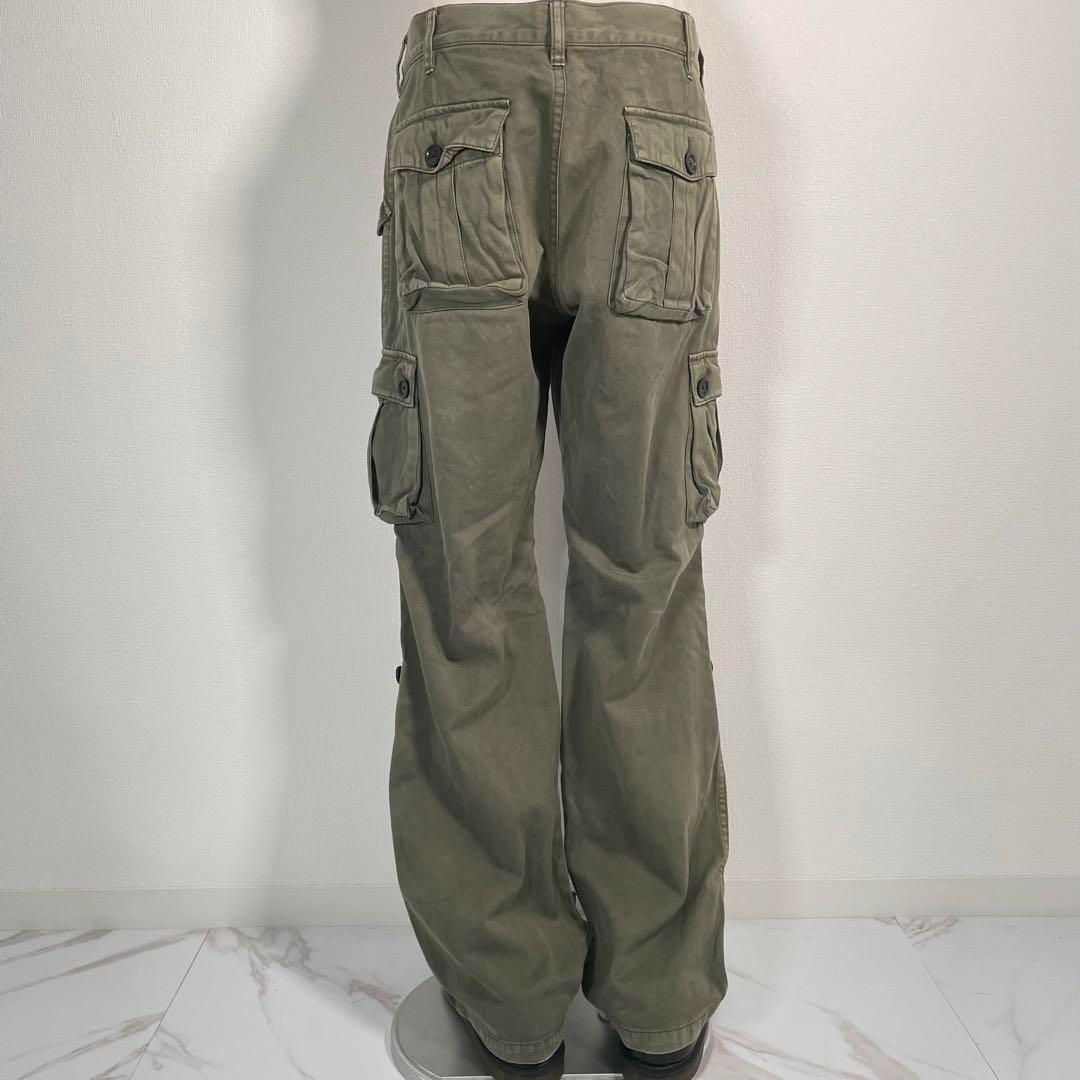 00s BURBERRY BLACK LABEL 2way 6ポケカーゴパンツ カーキ Y2K サイズ