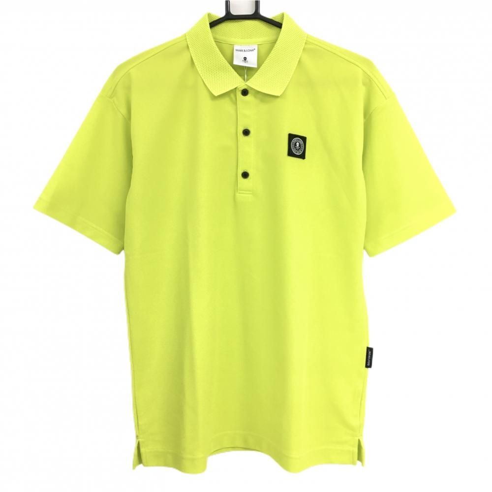 マーク＆ロナ　ポロシャツ　ゴルフ マーク＆ロナ ML スカルプリント半袖メッシュポロシャツ