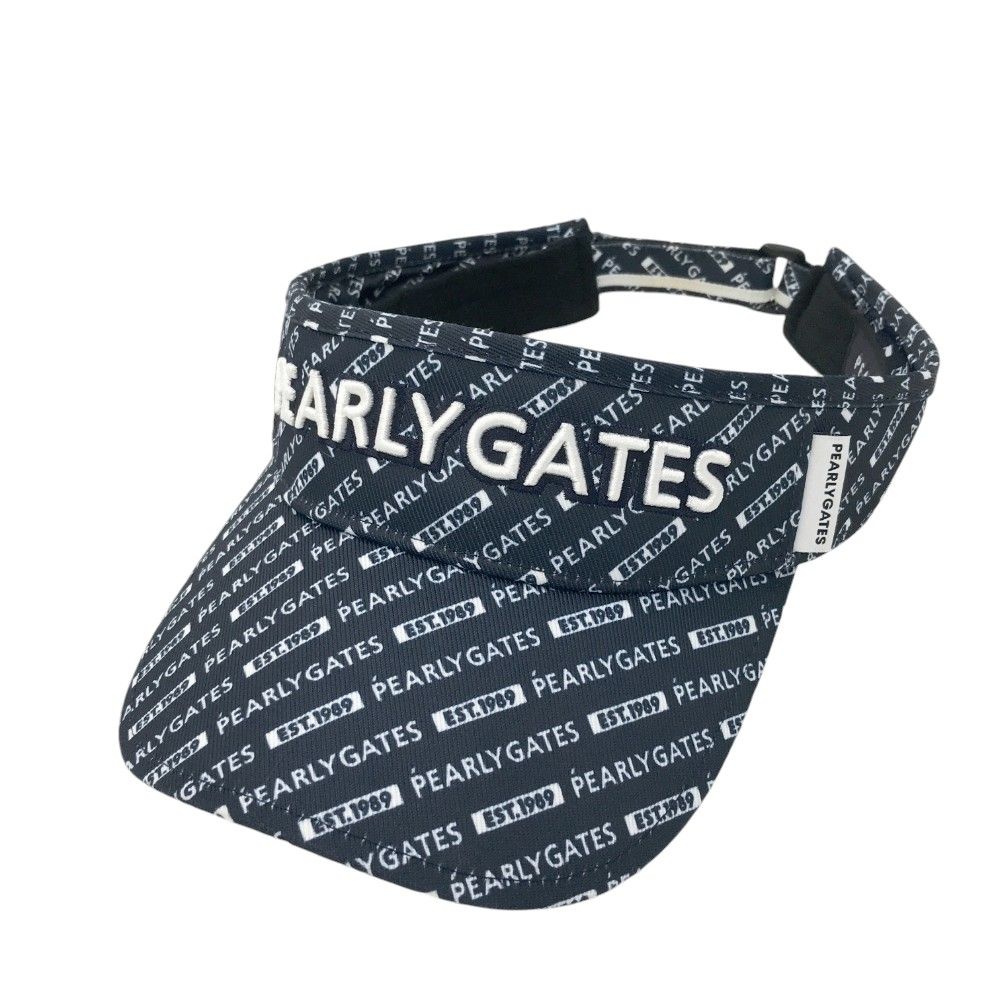 PEARLY GATES パーリーゲイツ ゴルフ サンバイザー【ネイビー】新品！ PEARLY GATES パーリーゲイツ ロゴ刺繍 サンバイザー ネイビー系