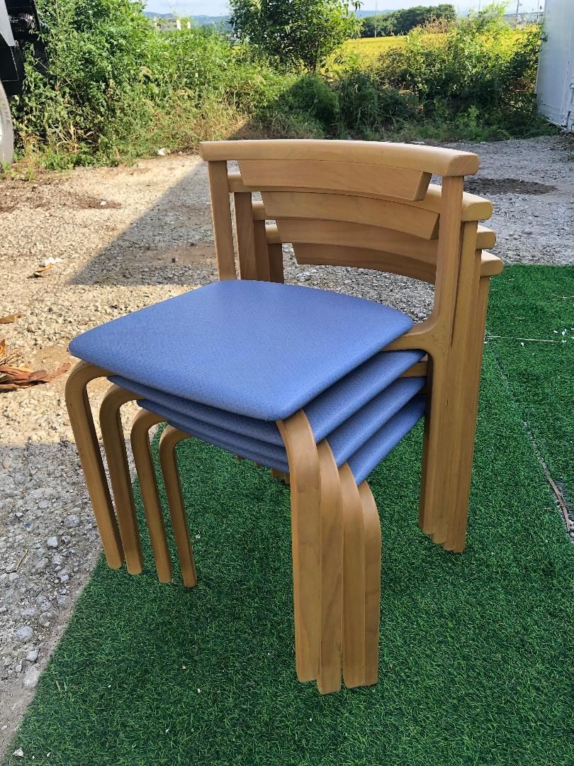 ●天童木工 椅子 イス 4脚 セット T-5348WB-ST型 天然木製フレーム ○天童木工 椅子 イス 4脚 セット T-5348WB-ST型 天然木製