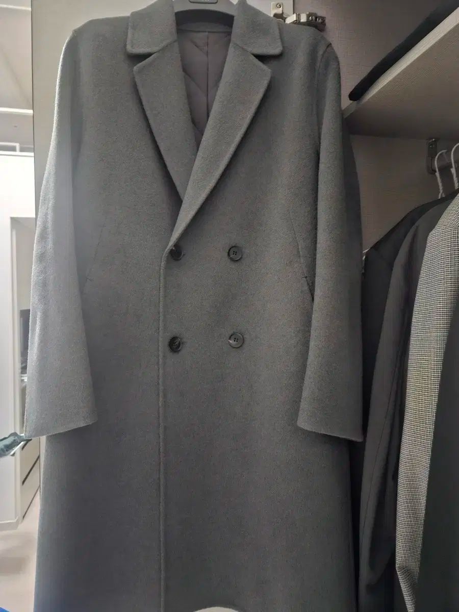 TIME HOMME ハンドメイド カシミアブレンド ダブル コート 100