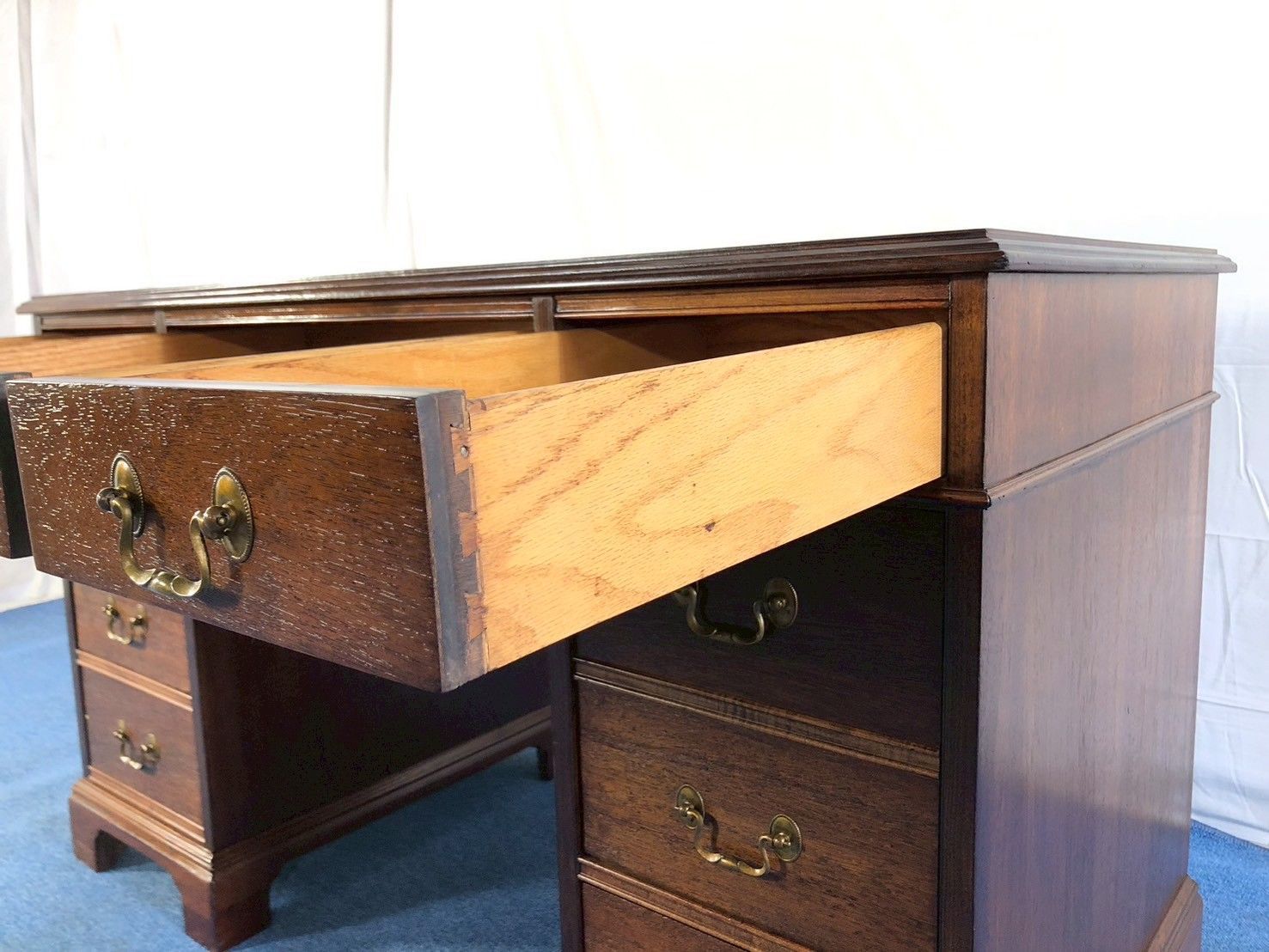 ◎【アメリカ家具】DREXEL HERITAGE/ドレクセルヘリテイジ 両袖机 米軍