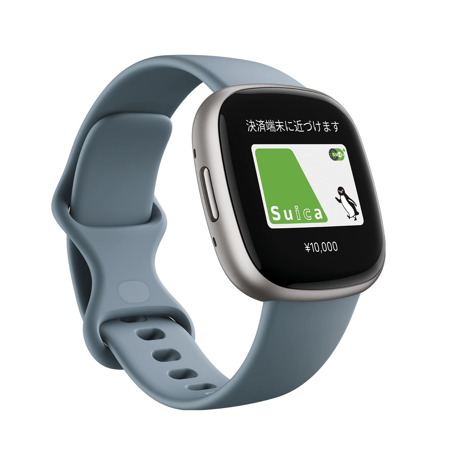 Suica対応 Fitbit Versa 4 スマートウォッチ リマインダー機能 ウォーターフォールブルー 6日間以上のバッテリーライフ|Alexa搭載|GPS搭載 FB523SRAG-FRCJK 日本 Waterfall Blue