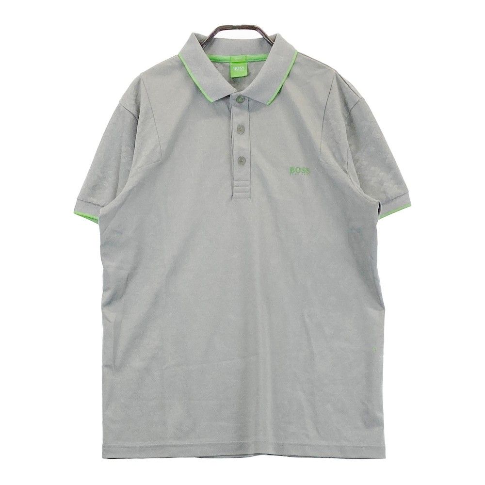 サイズ：M HUGO BOSS GREEN　ヒューゴ ボス グリーン  半袖ポロシャツ  グレー系 [240101354261]# ゴルフウェア メンズ ストスト
