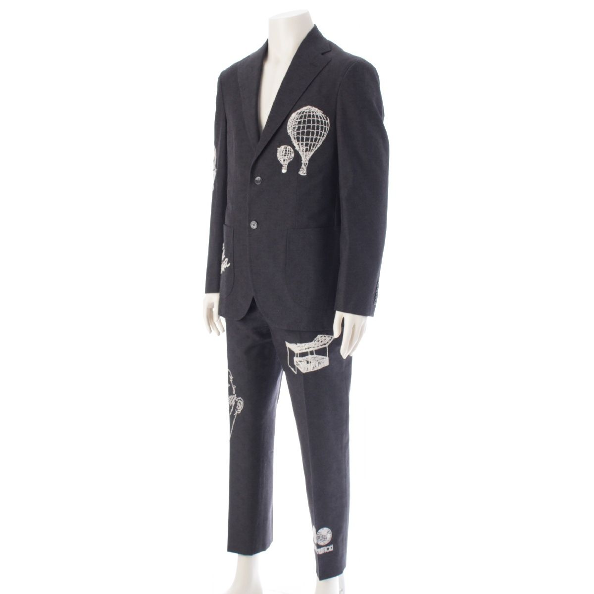 MEN'S TENORAS ダブル　ペンシルストライプ　セットアップ　スーツ MEN'S TENORAS ダブル ペンシルストライプ セットアップ スーツ