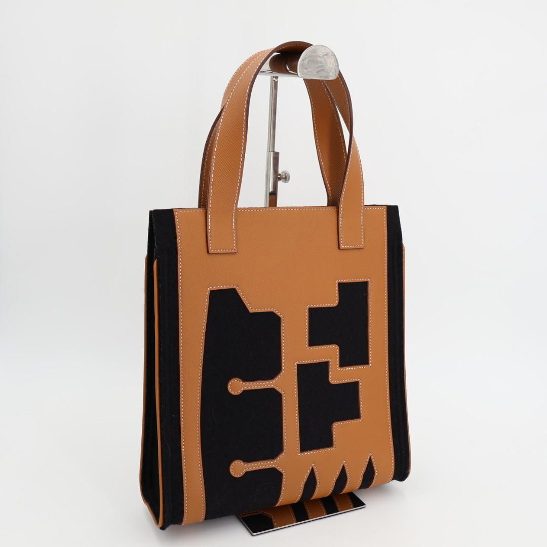 エルメス HERMES プティ アッシュ トート バッグ エプソン×フェルト  
