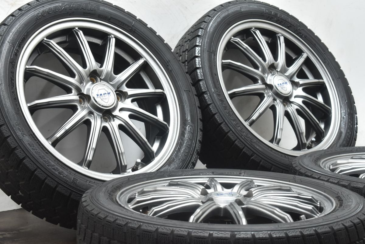 オーセンティックな 良好品 ZACK 15in 4.5J 43 PCD100 グッドイヤー アイスナビ7 165 55R15 N-BOX N-WGN ワゴンR スペーシア アルト タント デリカミニ