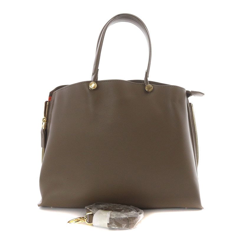 ロペ エポール ハンドバッグ ショルダーバッグ 2way レザー ロゴ 茶色 