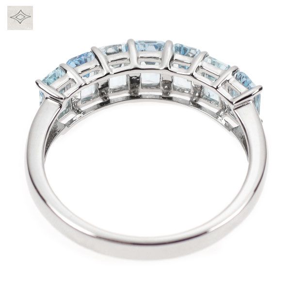 GSTV Pt950 アクアマリン リング 1.55ct 一文字 - メルカリ 