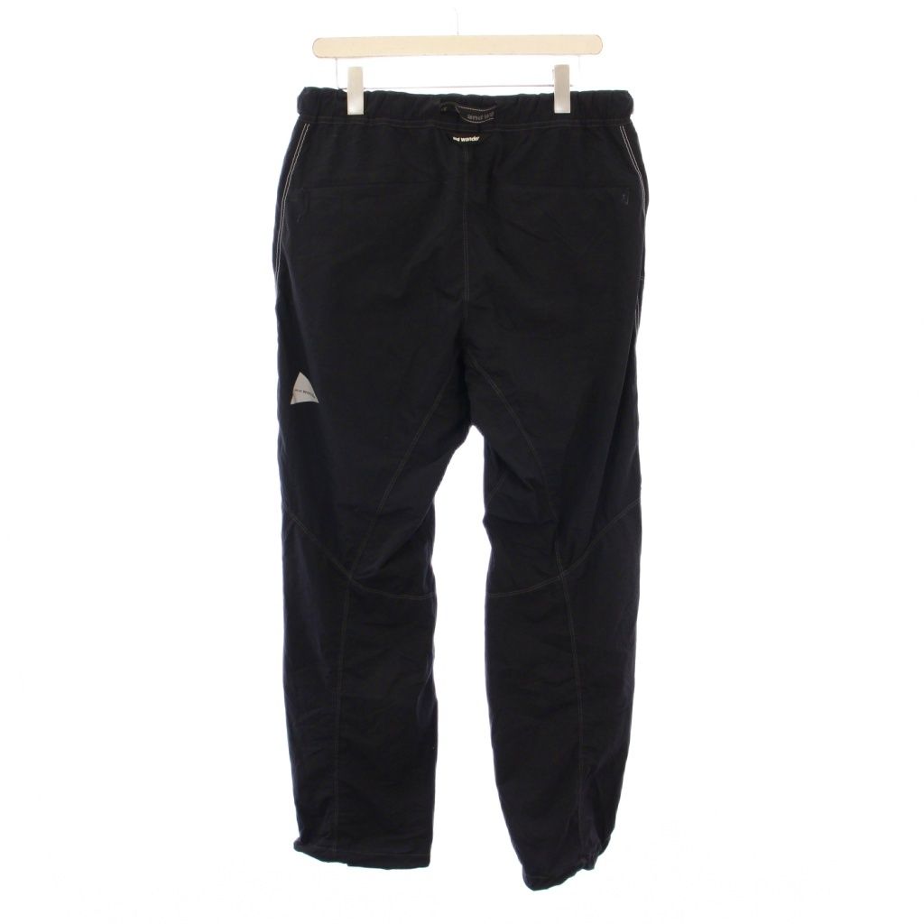 アンドワンダー and wander light hike pants ライトハイクパンツ スラックス ジップフライ ベルト ストレッチ 4 黒 ブラック 574-0152003 BB
