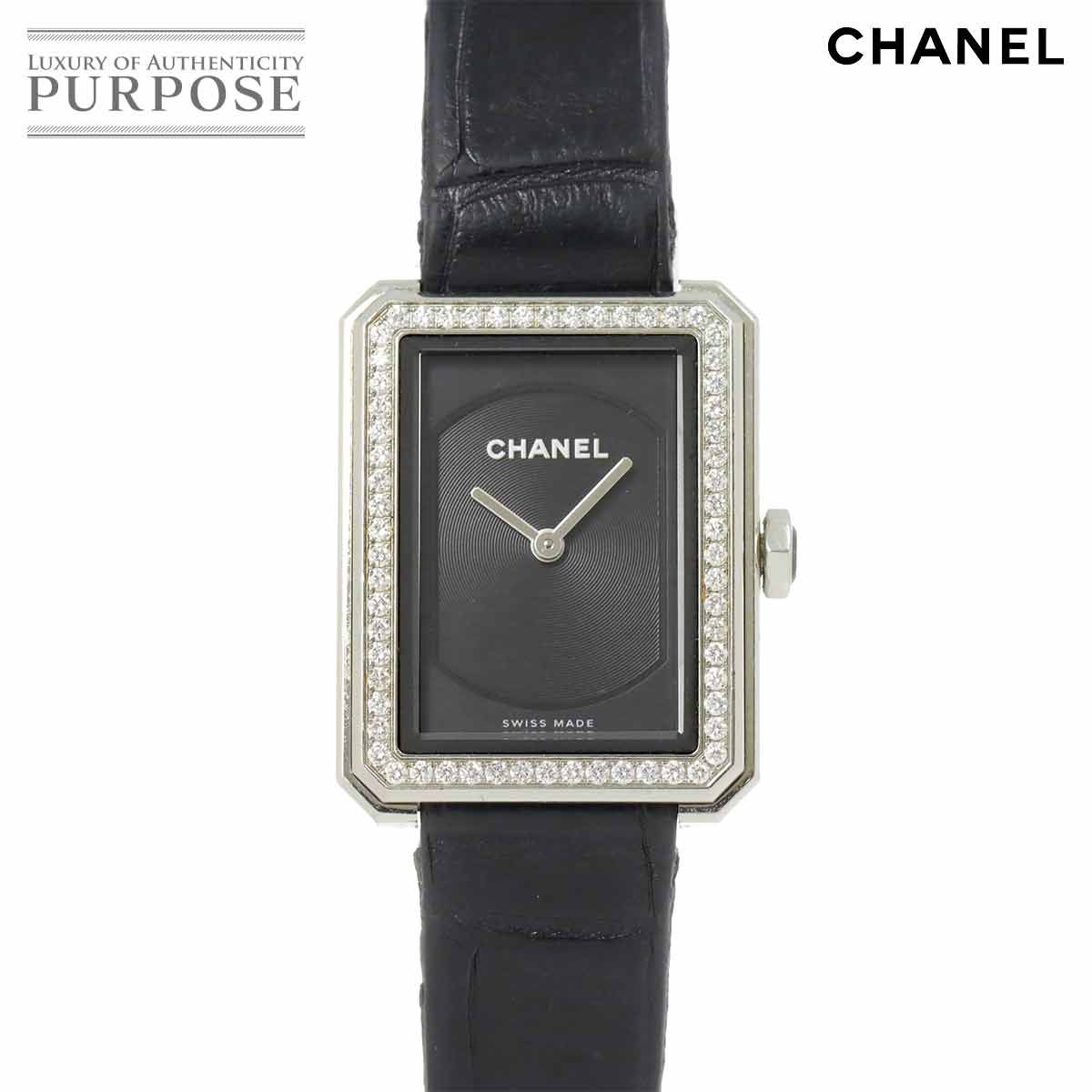 シャネル CHANEL ボーイフレンド H4883 ダイヤベゼル レディース 腕時計 ブラック クォーツ ウォッチ Boy Friend 90281702 シャネル CHANEL ボーイフレンド H4883 ダイヤベゼル レディース