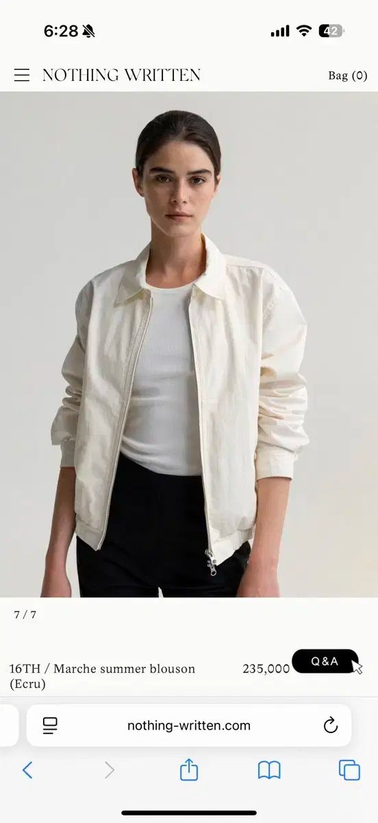 Marche summer blouson Ecru