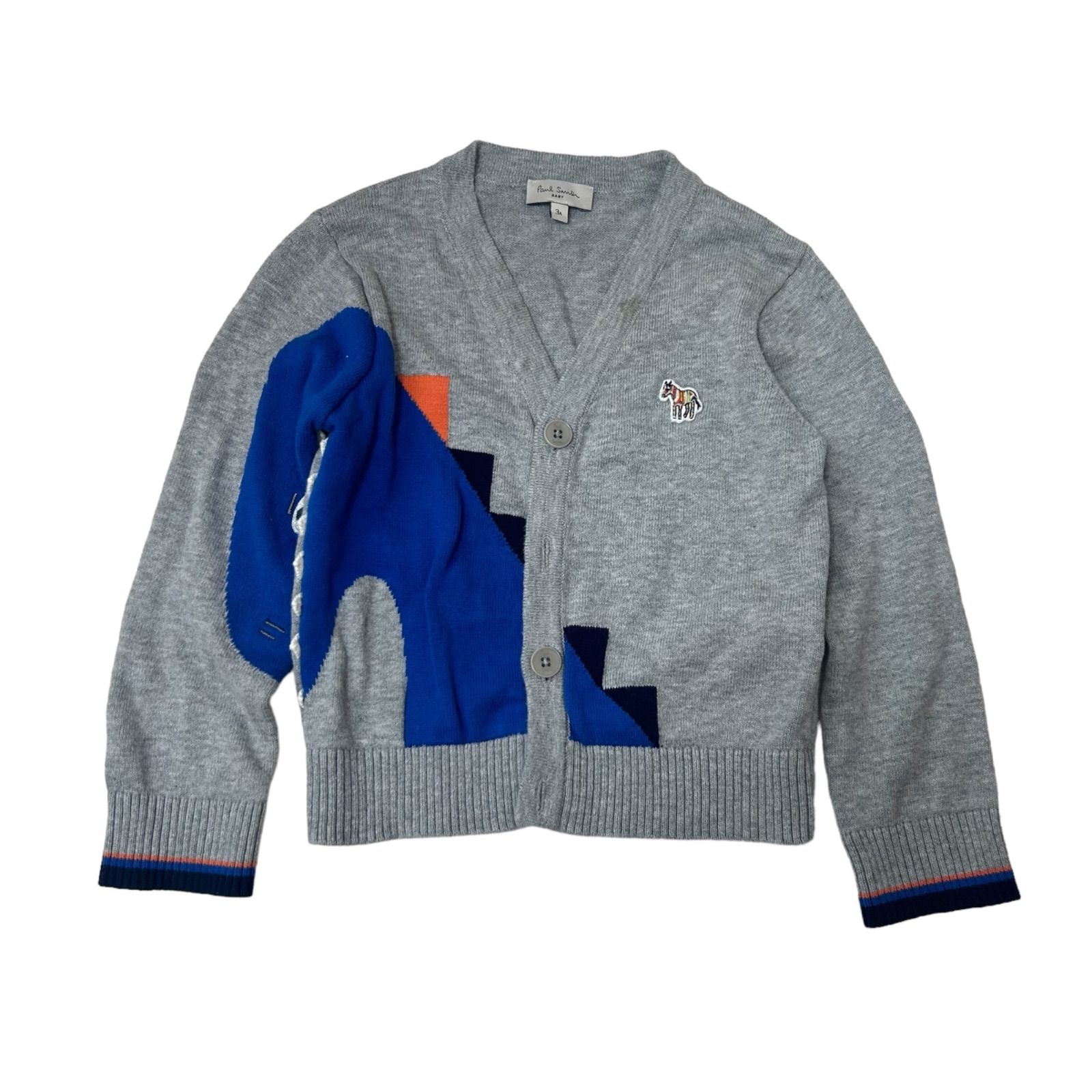 1476◯ paul smith カーディガン　馬　グレー　3A