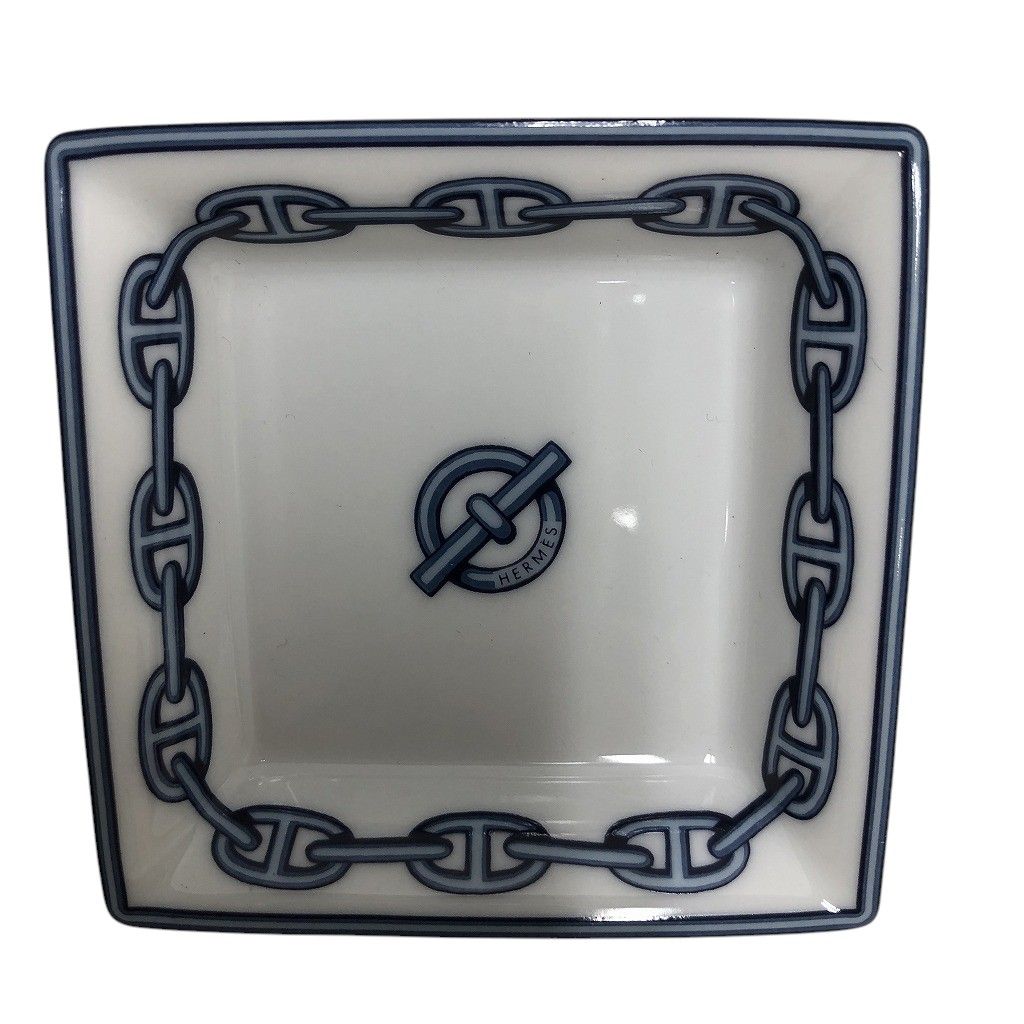 HERMES エルメス シェーヌダンクル スコティッシュテリア スクエア ミニプレート 豆皿