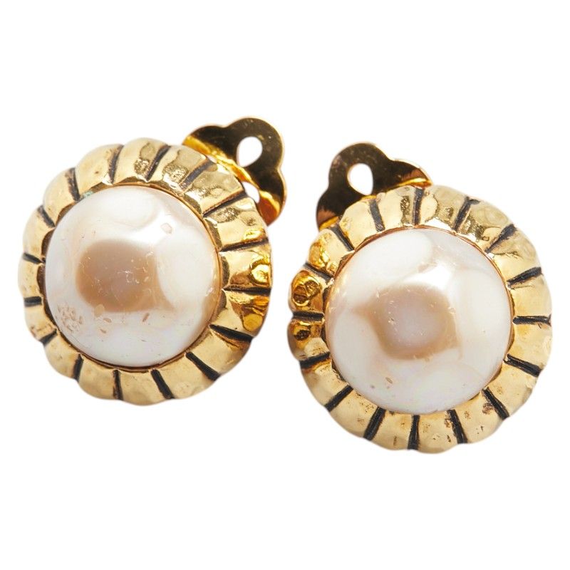 シャネル ゴールド メッキ フェイクパール レディース CHANEL 1-0207978