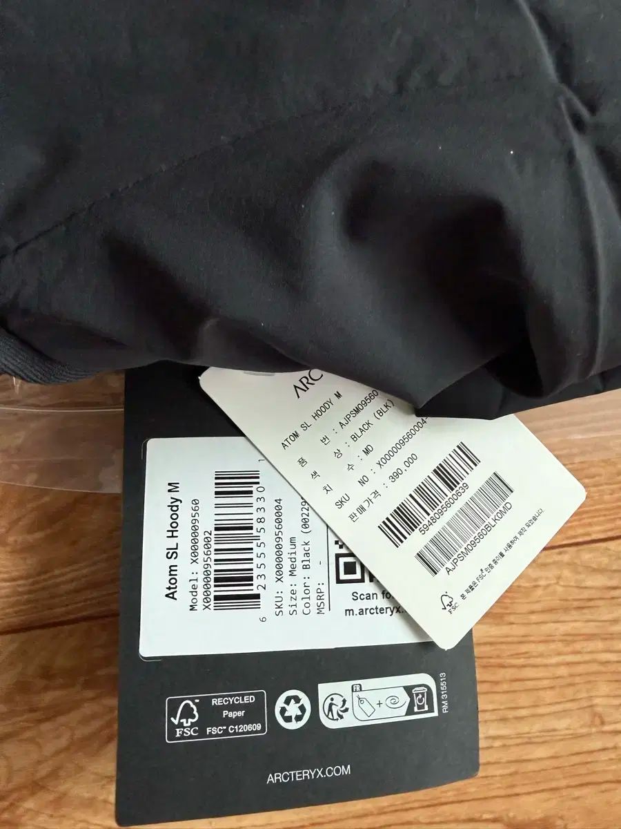 ARC TERYX アークテリクス Atom アトム SL M サイズ ブラック