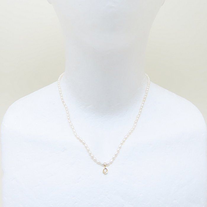 TASAKI 田崎真珠 チャーム付き パール ネックレス ライスパール TASAKI 田崎真珠 チャーム付き パール ネックレス ライスパール