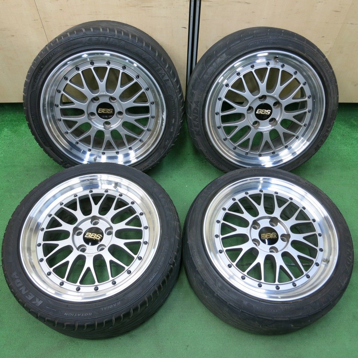 送料無料* バリ溝！9分☆BBS LM102 LM103 215/45R17 245/40R17 ケンダ 