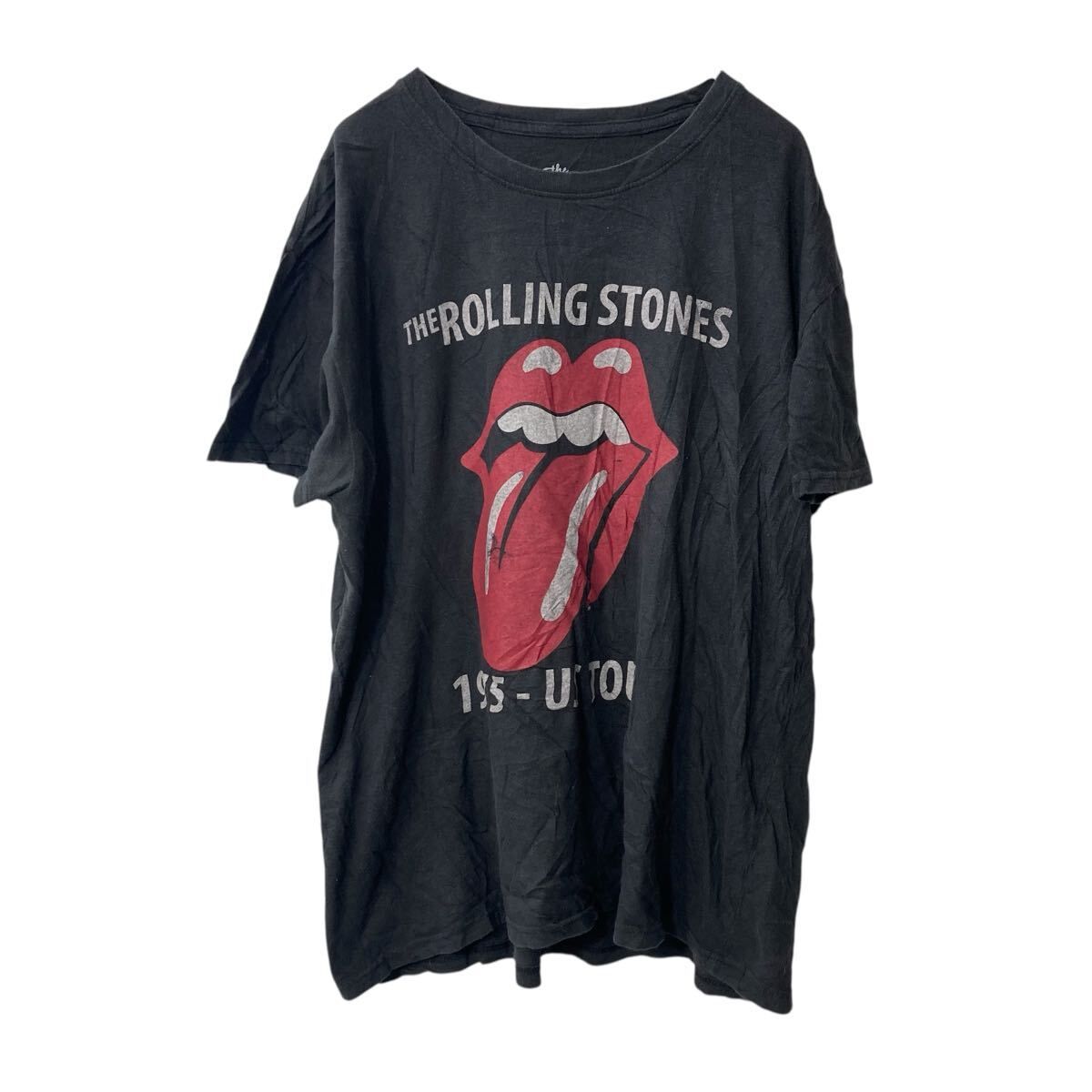 THE ROLLING STONES 半袖 プリント Tシャツ XXL ブラック プルオーバー 