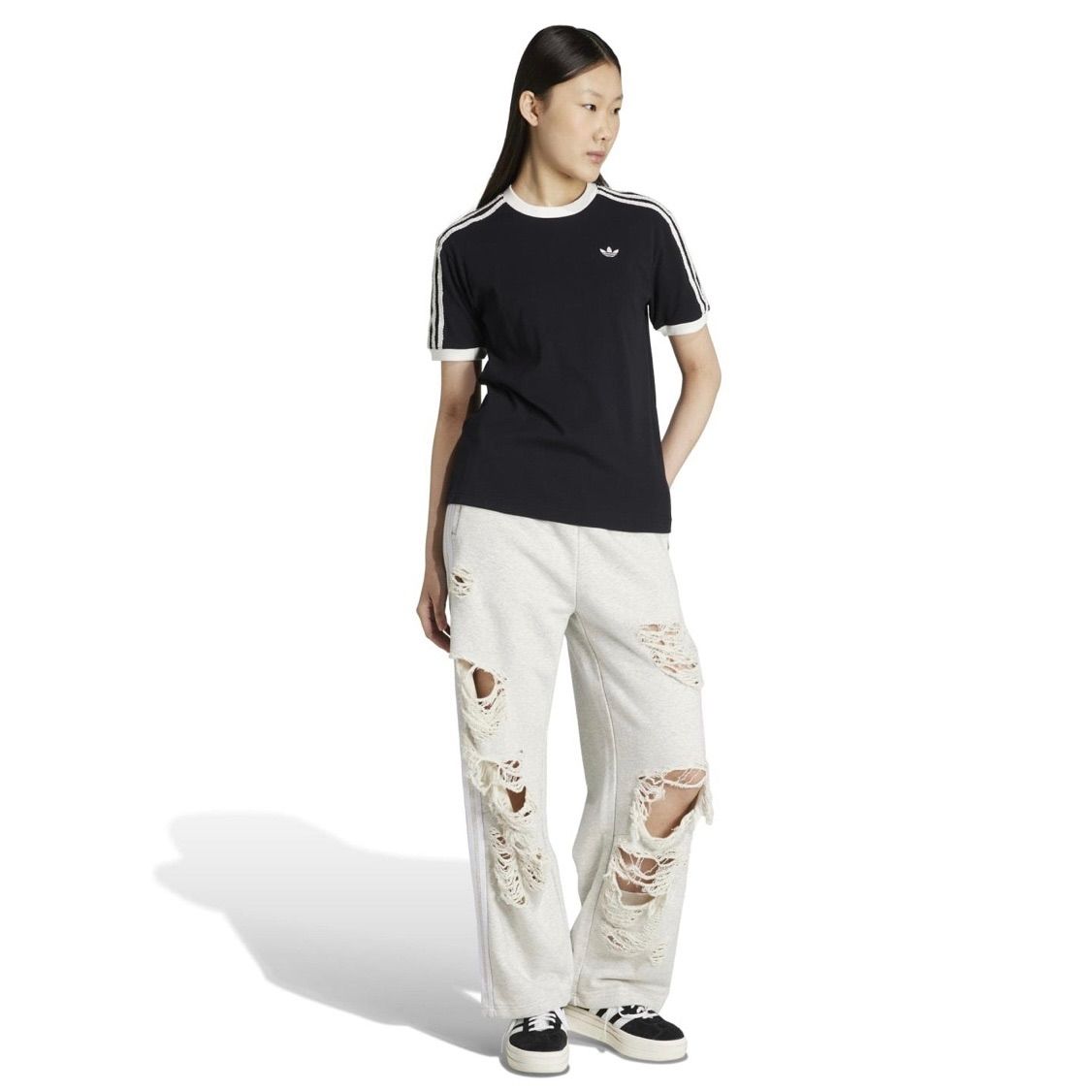 新品M⭐️adidas ジョガー/スウェットパンツ ダメージ加工