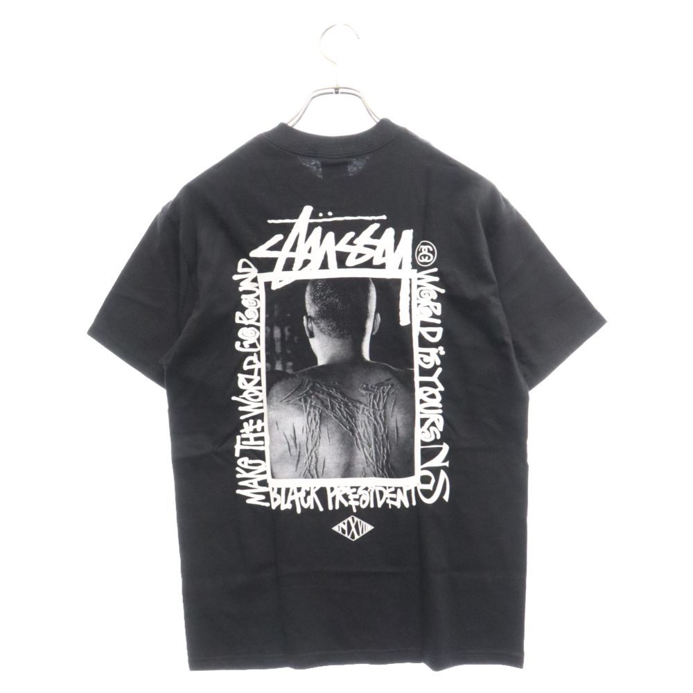 STUSSY (ステューシー) ×NEXUS7 NAS ネクサスセブン ナズ フォトプリント 半袖 Tシャツ ブラック