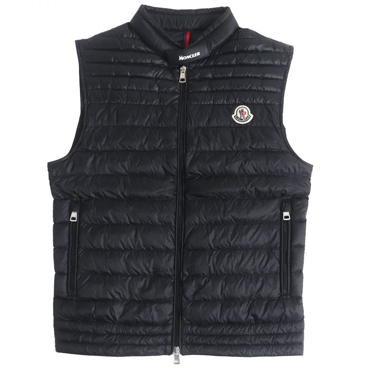 美品□2019年製 MONCLER/モンクレール GIR GILET ロゴワッペン WZIP 