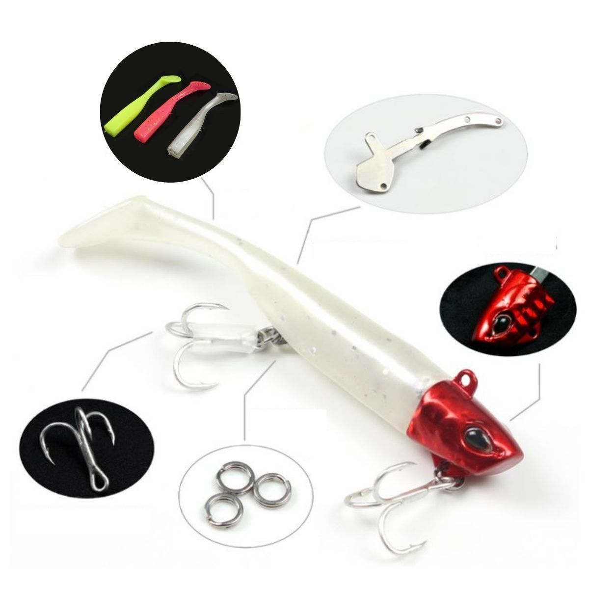 ワーム ジグヘッド ソフトルアー ヒラメ シーバス マゴチ 根魚