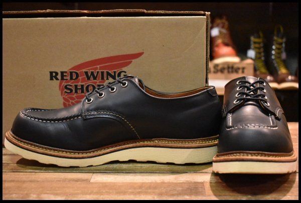 11D 10年 レッドウィング 8106 オックスフォード 黒 ブラッククローム モックトゥ ローカット 短靴 ブーツ redwing HOPESMORE FE531