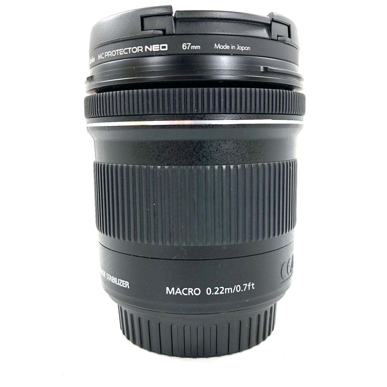新品級　Canon EF-S 10-18mm f/4.5-5.6 IS STM 1点物】希少 セレスタイト(天青石) 60mm 丸玉(台座付き