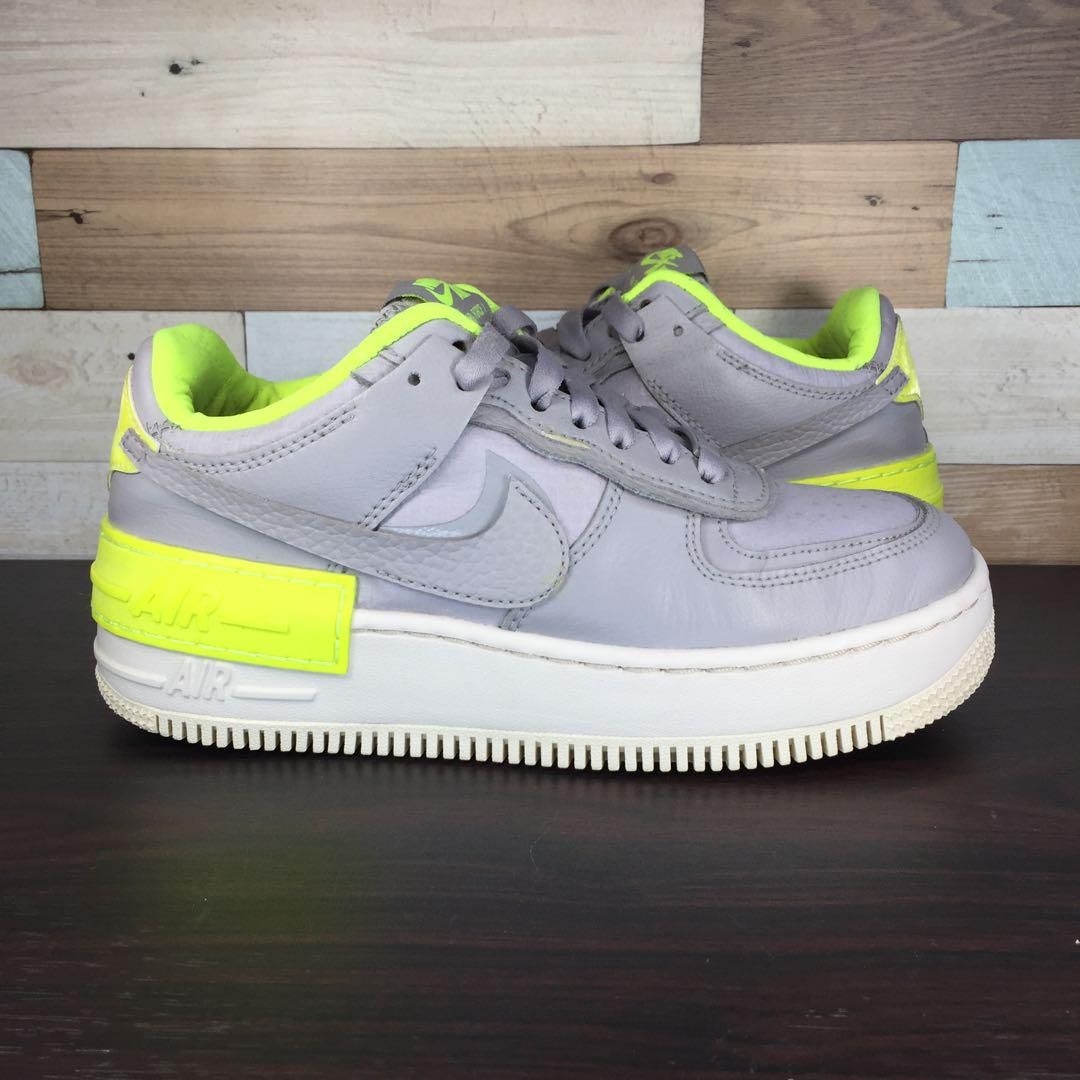 NIKE AIR FORCE 1 LOW SHADOW SE ATMOSPHERE GREY エア フォース 1 ロー カット シャドウ アトモスフィア グレー イエロー レディース ナイキ スニーカー 22.5 cm U06525