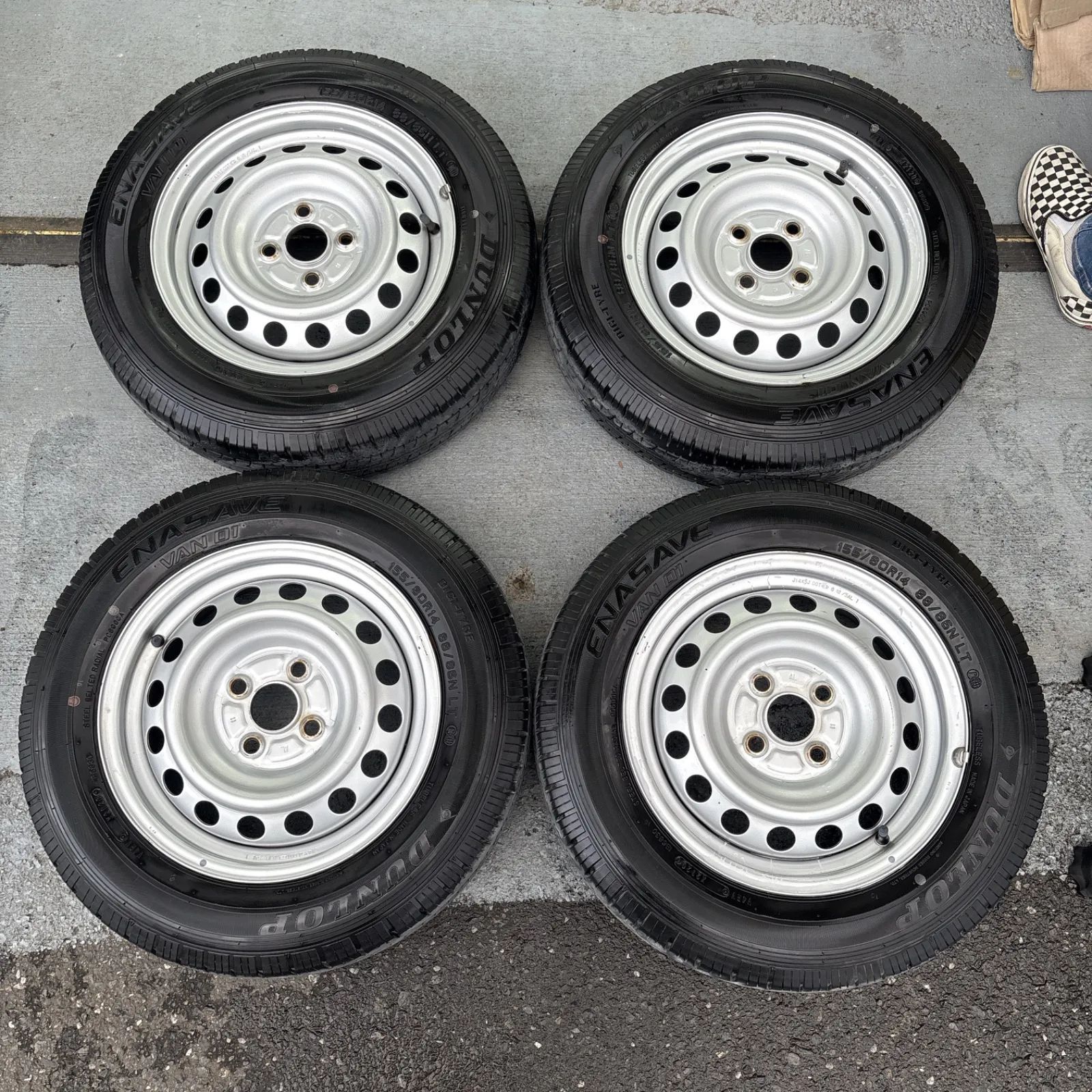 げ トヨタ プロボックス 純正ホイールタイヤセット 155 80R14