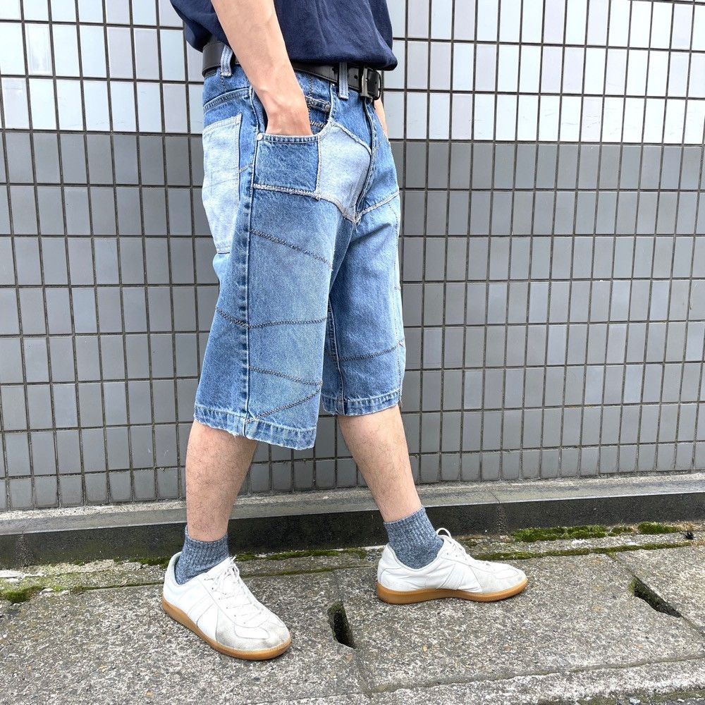 2002年春 USA Dickies ペインターデニムショートパンツ ブルー W32