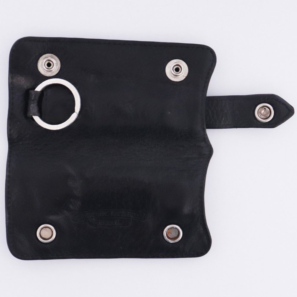 CHROME HEARTS レザーキーケース クロスボールボタン ブラック CHROME HEARTS レザーキーケース クロスボールボタン ブラック CHROME