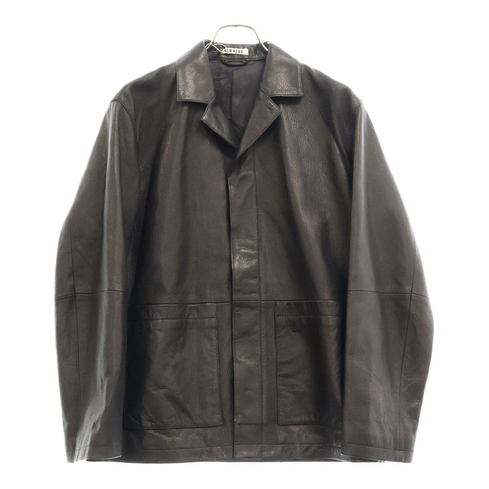 AURALEE オーラリー 21AW GOAT LEATHER JACKET ゴートスキン シングル レザー ジャケット ブラック A21AJ01GL