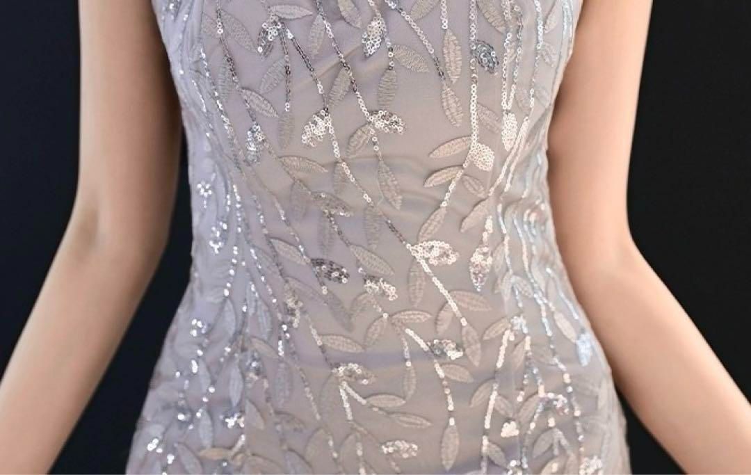 リーフ柄がオシャレなマーメイドイブニングドレス♩.• リーフ柄がオシャレなマーメイドイブニングドレス♩.• リーフ柄