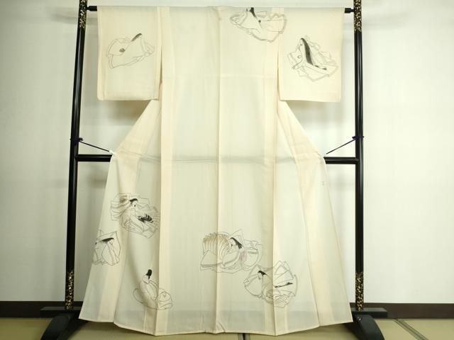 平和屋着物＊夏物 訪問着 絽 草花文 暈し染め 正絹 逸品 AABA5531sx