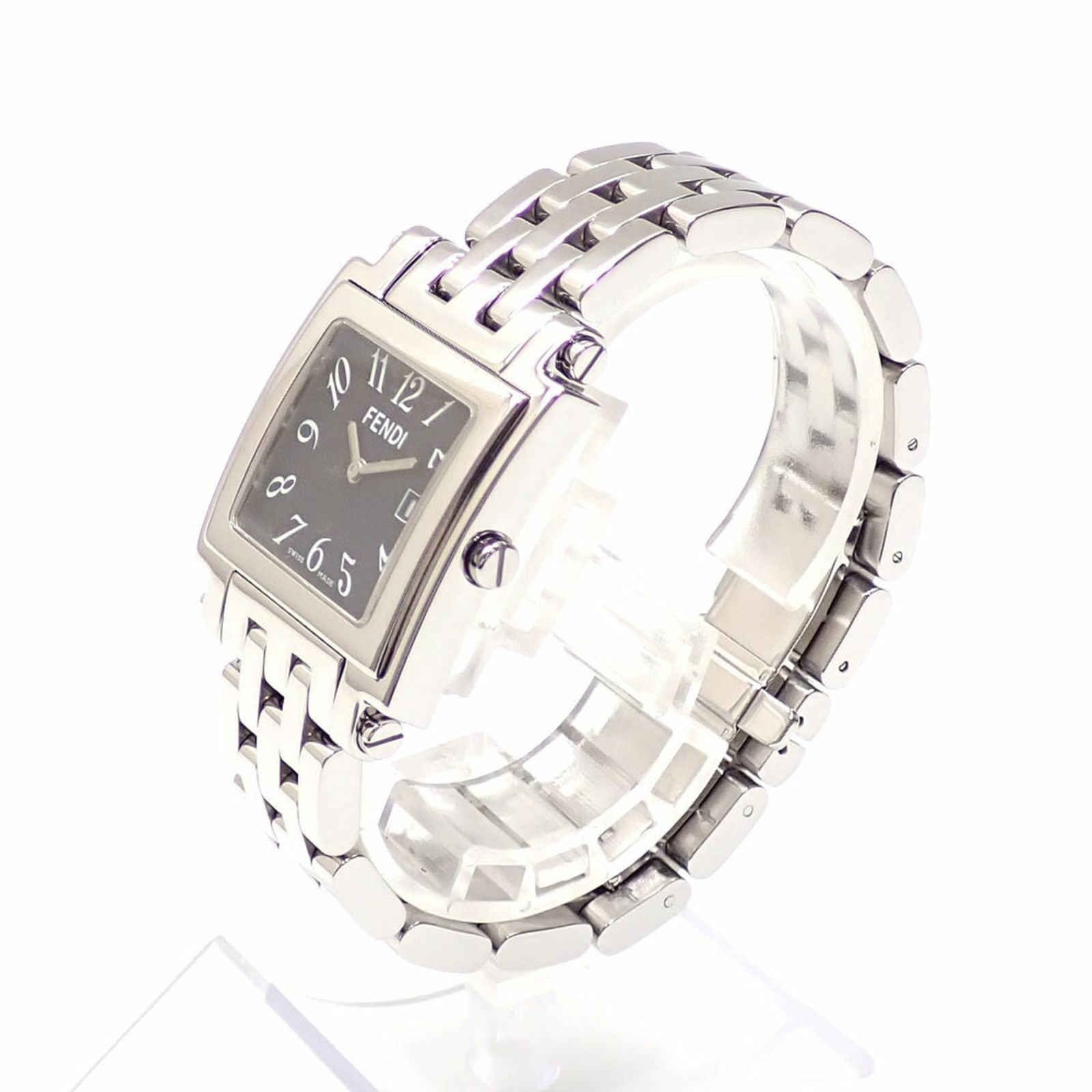 フェンディ 腕時計 スクエアウォッチ メンズ クォーツ SS 6000G 電池式