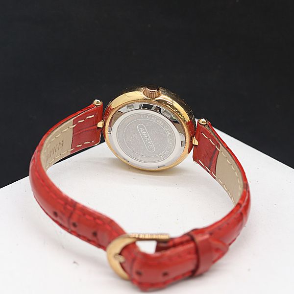 【稼働★18金★美品】Per-aa 三菱マテリアル　18K BEZEL 腕時計 箱付 稼働 アビステ ダイヤベゼル QZ シェル文字盤 レディース