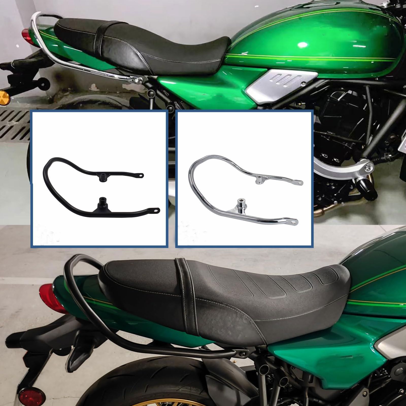 2025 2025 2025 2021 650RSアクセサリー クロム Z Z RS 650 適用車種Z650RS オートバイ後部乗客アームレストピリオンシートグラブハンドルバーハンドレール SHINKXMT