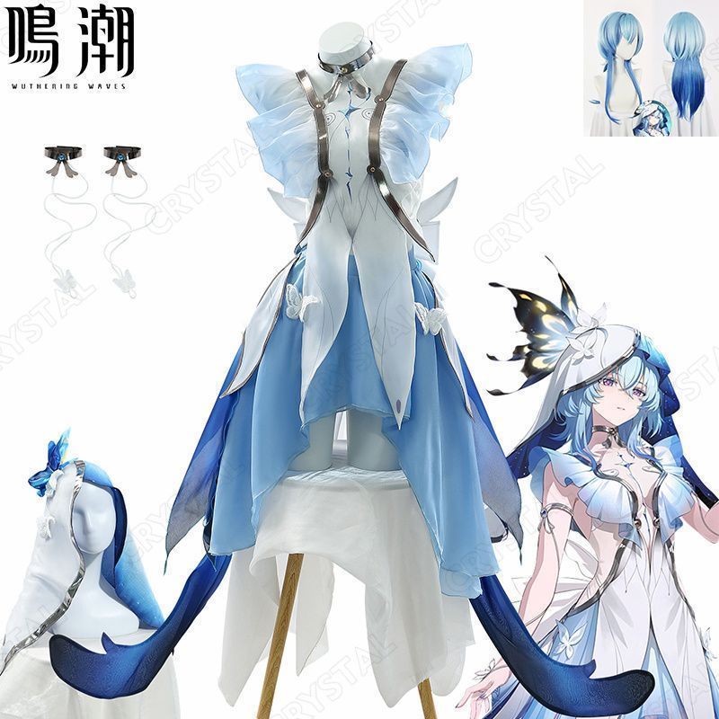 鳴潮 めいちょう ショアキーパー コスプレ衣装 ウイッグ付き 鳴潮 Wuthering Waves ヒロイン The Shorekeeper コスプレ衣装 コスチューム
