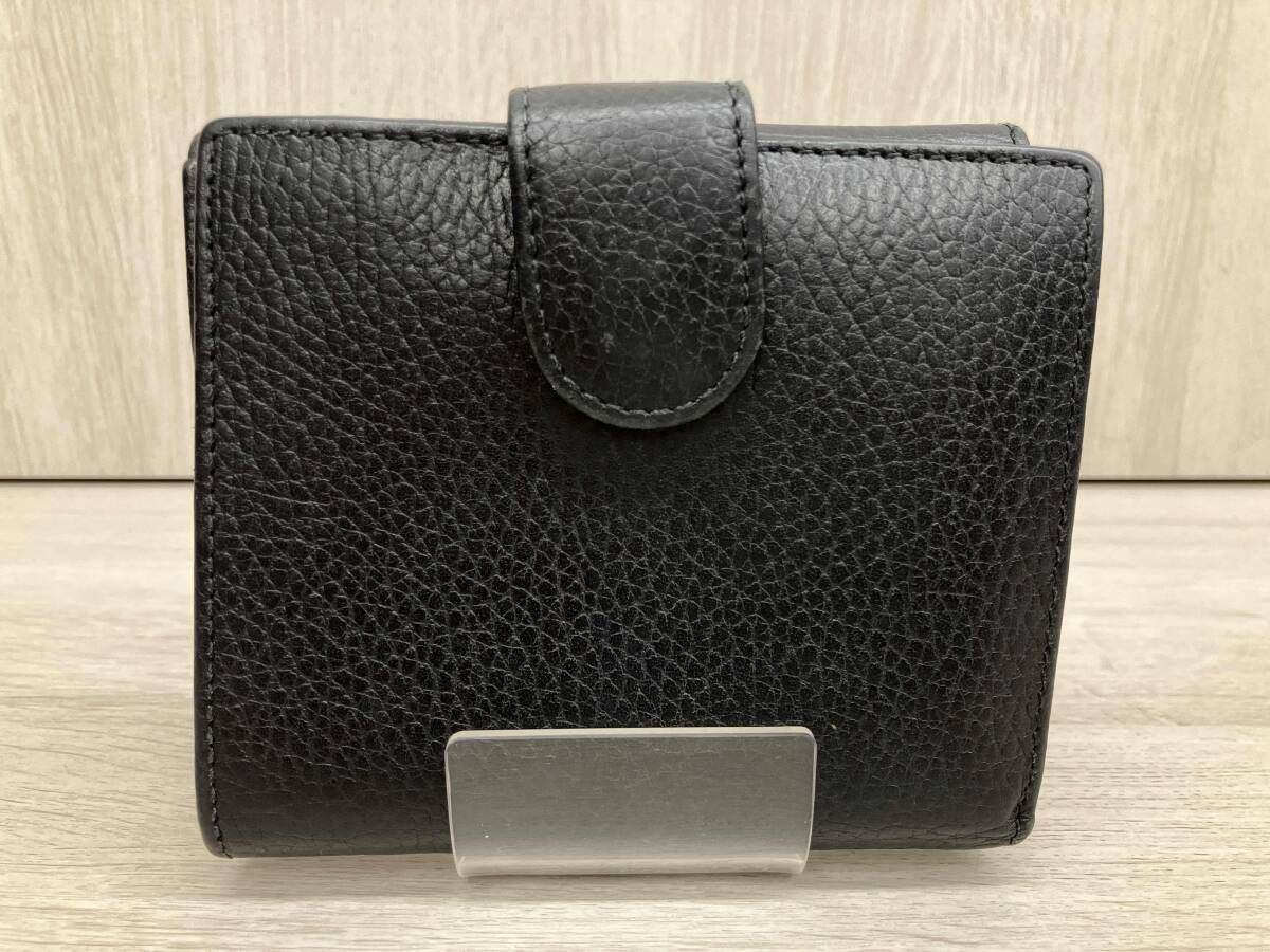 ⭐️GUCCI 615525 2184 インターロッキング　二つ折り 財布 GUCCI グッチ インターロッキングG Wホック財布 ブラック レザー