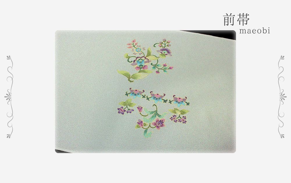 水色 花唐草