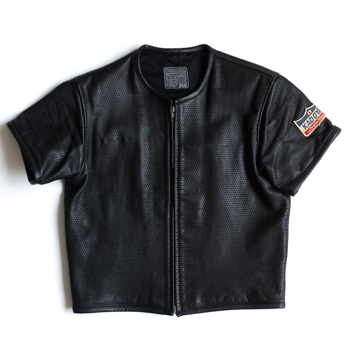 美品】KADOYA【パンチング シングル ライダースジャケット】 LL